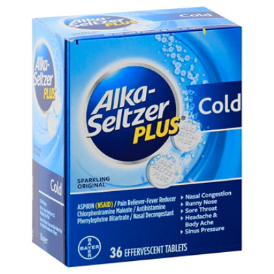 Alka-Seltzer Plus Cold Tablets - 36 Count - Image 1