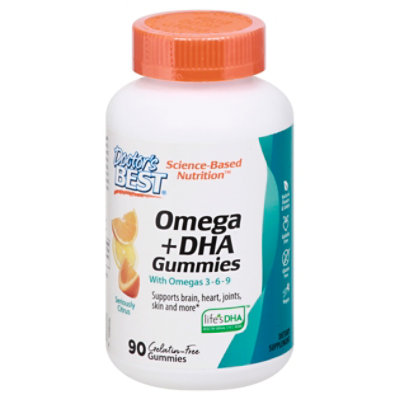 Doctors Best Science Based Nutrition Gummies Omega Plus DHA Seriously Citrus - 90 Count - Image 3