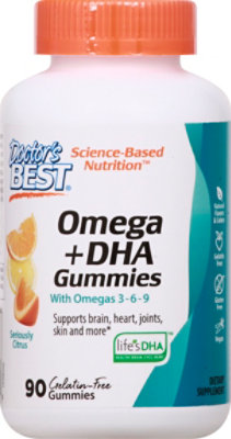 Doctors Best Science Based Nutrition Gummies Omega Plus DHA Seriously Citrus - 90 Count - Image 2