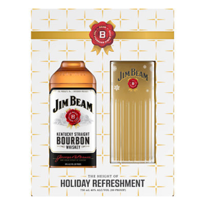 Jim Beam With Highball Glass Package - 750 Ml - Image 2