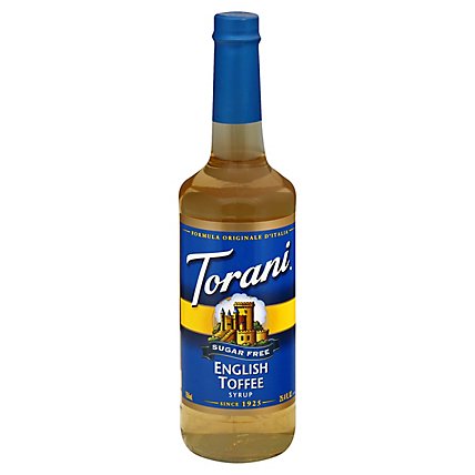 Torani Sugar Free English Toffee Syrup - 750 ML - Image 1