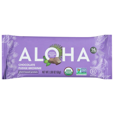 ALOHA Plant Based Chocolate Fudge Brownie Protein Bar - 1.89 Oz - Image 2
