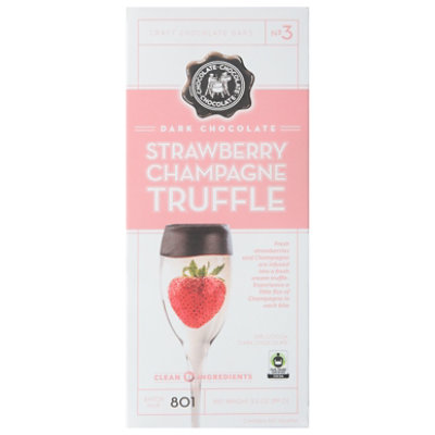 Chocolate Chocolate Chocolate Dark Chocolate Bar Strawberry Champagne Truffle - 3.5 Oz - Image 2