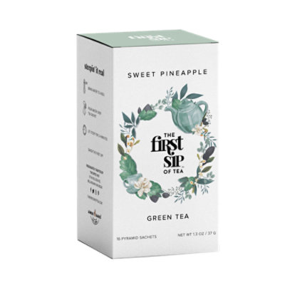 Spice Hut Sweet Pineapple Green Tea Bags - 16 Count - Image 1