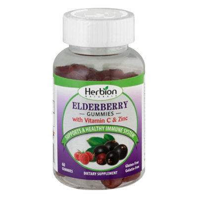 Herbion Naturals Elderberry Gummies With Vitamin C & Zinc - 60 Count - Image 3