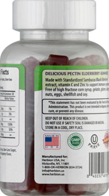 Herbion Naturals Elderberry Gummies With Vitamin C & Zinc - 60 Count - Image 5