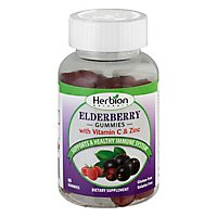 Herbion Naturals Elderberry Gummies With Vitamin C & Zinc - 60 Count - Image 1