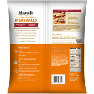 Johnsonville 3 Cheese Italian Meatball - 24 Oz - Image 2