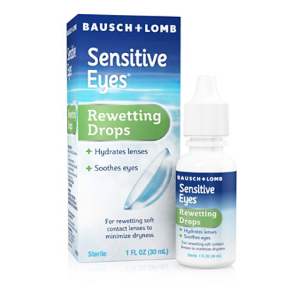 Sensitive Eyes Rewetting Drops for Soft Contact Lenses Hydrating and Soothing - 1 Fl. Oz. - Image 1