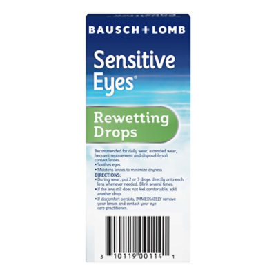 Sensitive Eyes Rewetting Drops for Soft Contact Lenses Hydrating and Soothing - 1 Fl. Oz. - Image 3