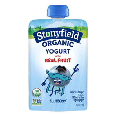 Stonyfield Organic Kids Yogurt Low Fat Blueberry - 3.5 Oz - Image 2