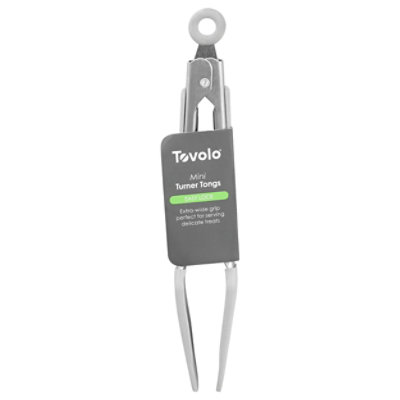 Tovolo Mini Turner Tongs Light Grey - EA - Image 3