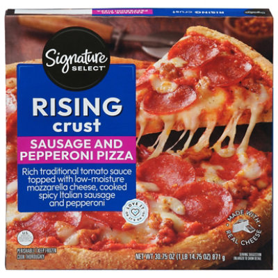 Signature SELECT Pizza Sausage Pepperoni Rising Crst - 30.75 OZ