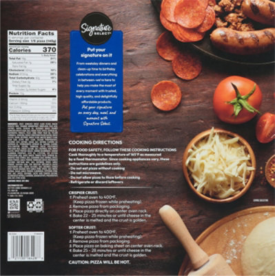 Signature SELECT Pizza Sausage Pepperoni Rising Crst - 30.75 OZ - Image 6