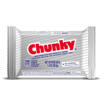 Chunky Milk Chocolate with Peanuts and Raisins Candy Bar - 1.4 Oz - Image 1