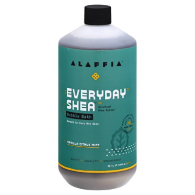 Alaffia Everyday Shea Bath Bubble Vanilla Citrus Mint - 32 Fl. Oz. - Image 3