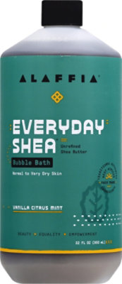 Alaffia Everyday Shea Bath Bubble Vanilla Citrus Mint - 32 Fl. Oz. - Image 2
