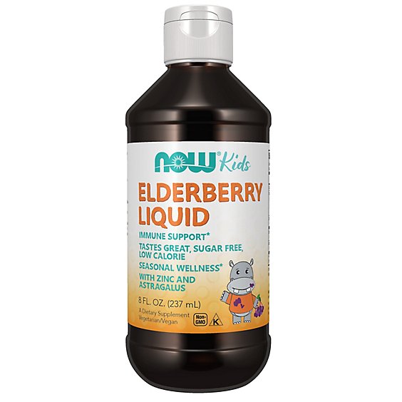 Now Foods Immune Support Elderberry Liquid For Kids - 8 Fl. Oz.