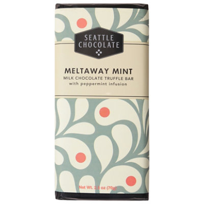 Seattle Chocolates Meltaway Mint Milk Chocolate Truffle Bar - 2.5 OZ - Image 2
