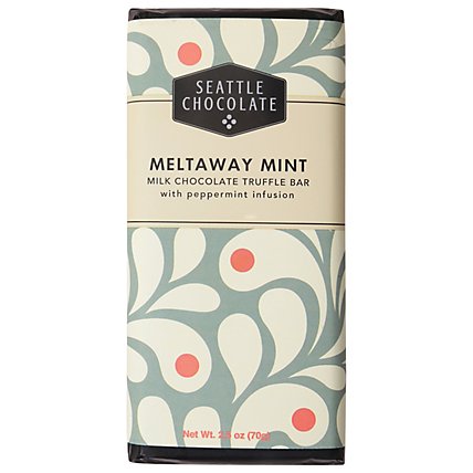 Seattle Chocolates Meltaway Mint Milk Chocolate Truffle Bar - 2.5 OZ - Image 1