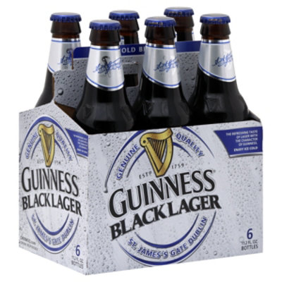 Guinness Black Lager In Bottles - 6-11.2 FZ - Image 1