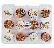 Haggen Buttercream Cupcakes Assorted - Made Right Here Always Fresh - 12 ct.