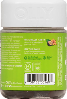 OLLY Daily Energy Gummies Tropical Passion - 60 Count - Image 5