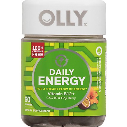 OLLY Daily Energy Gummies Tropical Passion - 60 Count - Image 2