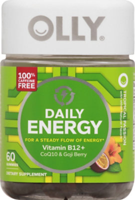 OLLY Daily Energy Gummies Tropical Passion - 60 Count - Image 2