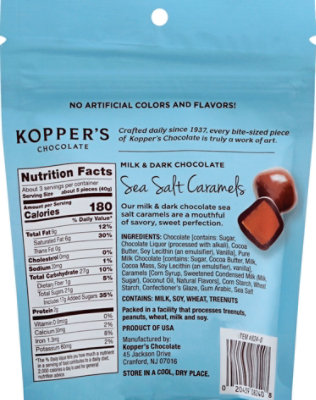 Koppers Chocolate Sea Salt Caramels - 4 OZ - Image 5