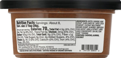 Fresh Cravings Organic Chocolate Mousse Cashew Dip - 8 OZ - Image 6