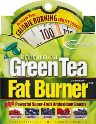 Applied Nutrition Green Tea Fat Burner Liquid Soft Gel - 30 Count - Image 2