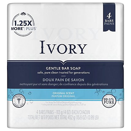 Ivory Simply Bar Soap - 4-4 OZ - Image 3