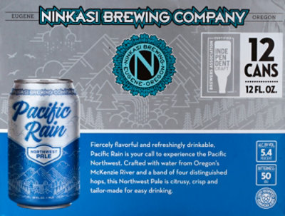 Ninkasi Pacific Rain Pale Ale In Cans - 12-12 FZ - Image 3