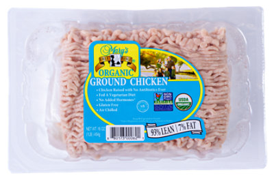Marys Organic Ground Chicken Breast No Antibiotics Vegetarian Fed Cage Free 16 oz. Kings