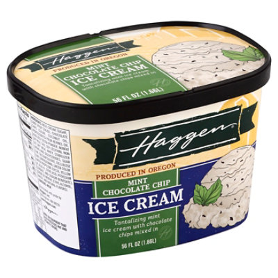 Haggen Mint Chocolate Chip Ice Cream - 56 FZ - Image 1