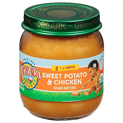 Earths Best Organic Chicken Sweet Potato Stage 2 Baby Food - 4 OZ - Image 3