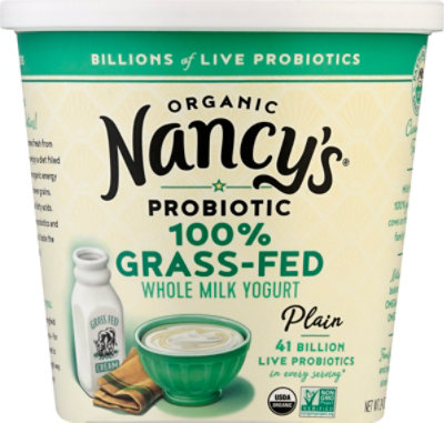 Nancy's Organic 100% Grass Fed Yogurt Plain - 24 OZ - Image 2