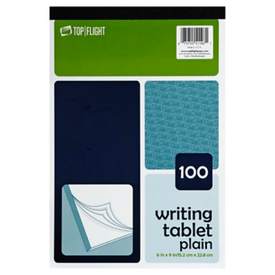 Top Flight Writing Tablet Unruled - 100 CT - Image 1