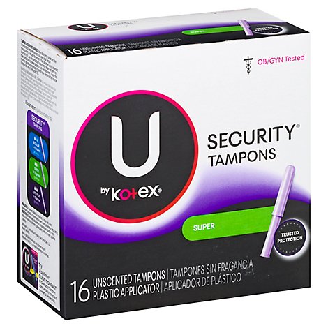 Kotex Security Tampons Unscented Super - 16 CT
