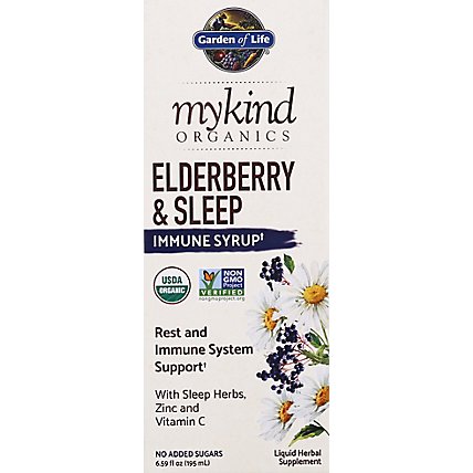 Garden Of Life Mykind Organics Elderberry And Sleep Immune Syrup - 6.59OZ - Image 2