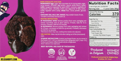 Belgian Boys Dark Chocolate Lava Cake - 6.35 OZ - Image 6
