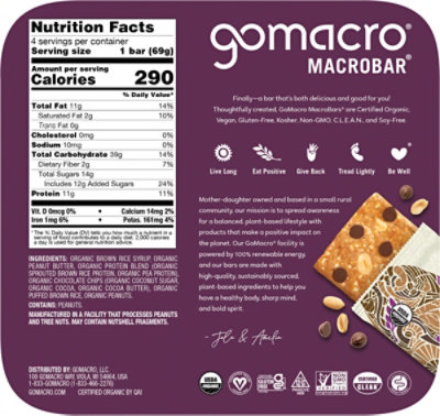 GoMacro Peanut Butter Chocolate Chip - 4-2.3 Oz - Image 6