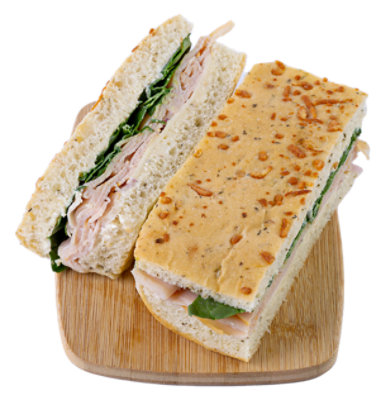 Haggen Smoked Turkey Focaccia Sandwich - Made Right Here Always Fresh - Image 1