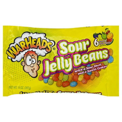 Warheads Sour Jelly Beans - 14OZ - Image 1