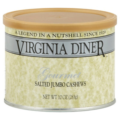 Virgina Diner Salted Jumbo Cashews - 10 OZ - Image 1