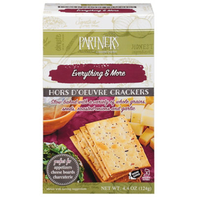 Partners Crackers Artisan Hors D Oeuvre Everything & More - 5 Oz