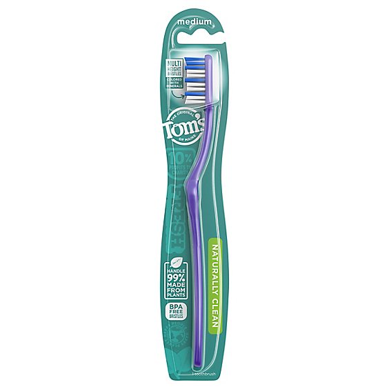 Toms Adult Med Single Toothbrush - EA