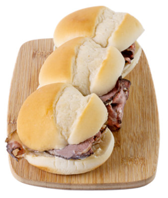 Haggen Mini Roast Beef Slider Sandwiches - 3 ct. - Made Right Here Always Fresh - Image 1