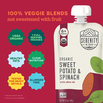 Serenity Kids Sweet Potato With Spinach - 3.5 Oz - Image 5